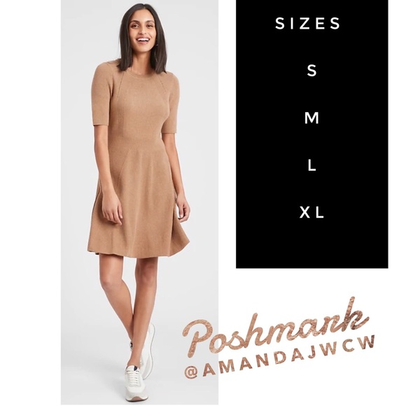 Banana Republic Fit-and-Flare Sweater Dress - NWT! - Picture 5 of 9